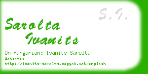 sarolta ivanits business card